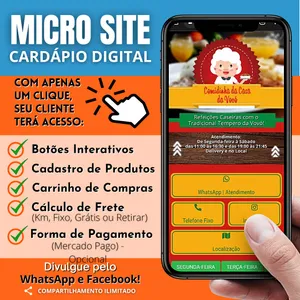 MicroSite (Cardápio Digital) Especial para Delivery