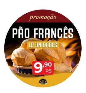 10 PÃES FRANCÊS POR R$ 09.90 - PROMOÇÃO!