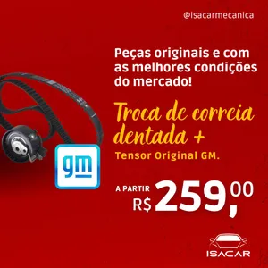 Troca de Correia Dentada + Tensor Original GM