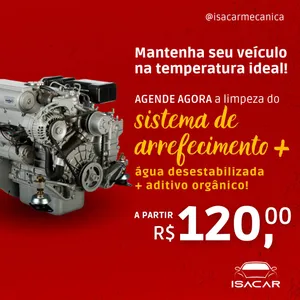Sistema de Arrefecimento + Água Desestabilizada + Aditivo Orgânico