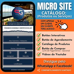 MicroSite Institucional com Catálogo de Produtos