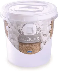 Pote Redondo Açúca Plasútil Branco 1 8 L