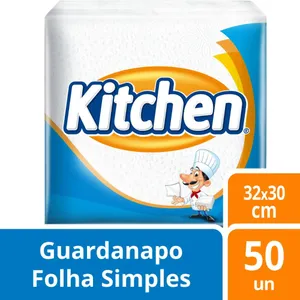 Guardanapo De Papel Kitchen 33.0 X 30.0Cm Com 50 Unidades