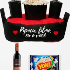 Kit Cinema + Vinho e Pipoca