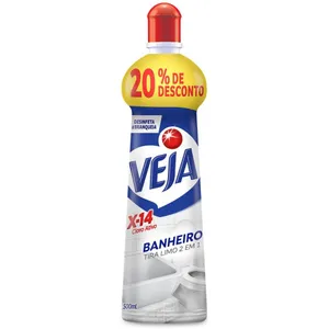 Veja X14 Tira Limo Limpador Para Banheiro Squeeze 500Ml Com 20% De Desconto