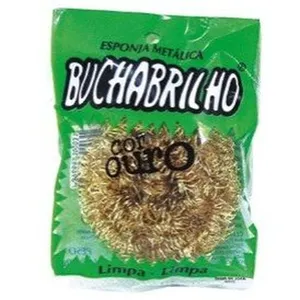 Esponja Buchabrilho Metalica Ouro Unidade