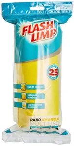 Pano Flash Limp Multiuso Rolo Com 25 Amarelo 21X29Cm Ref Flp4533 Un