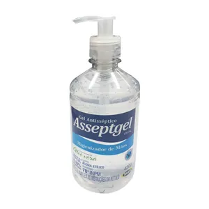 Álcool Em Gel Antisséptico Aloe Vera 70° Frasco 420G Asseptgel