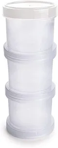 Conjunto 3 Potes Organizador Com Rosca Sortido Plasútil