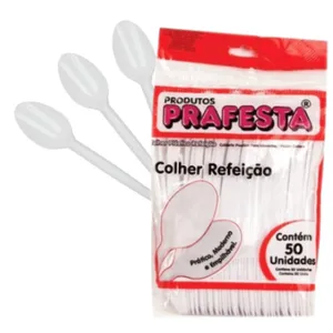 Prafesta Colher Refeiçao Branca Com 50 7024