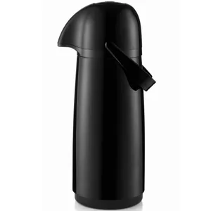 Garrafa Térmica 1L Preta Sanremo Pressão Super Jato Expressar 6H Quente