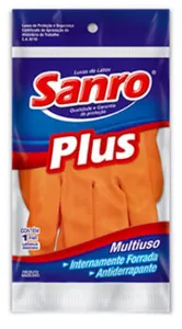 Luva Látex Plus Sanro Médio M